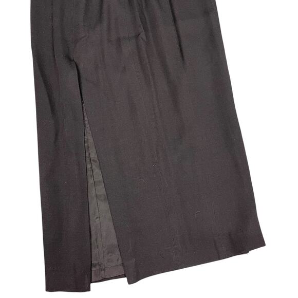 En Francais By Huey Waltzman Black Midi Skirt With Slit 4 Petite - Picture 3 of 8